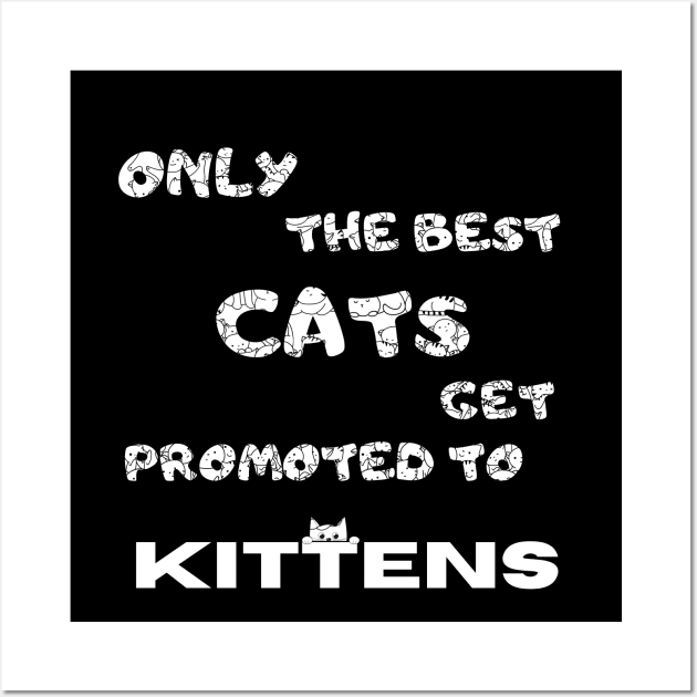 Only the best cats get promoted to kittens Funny Wall Art by Hohohaxi